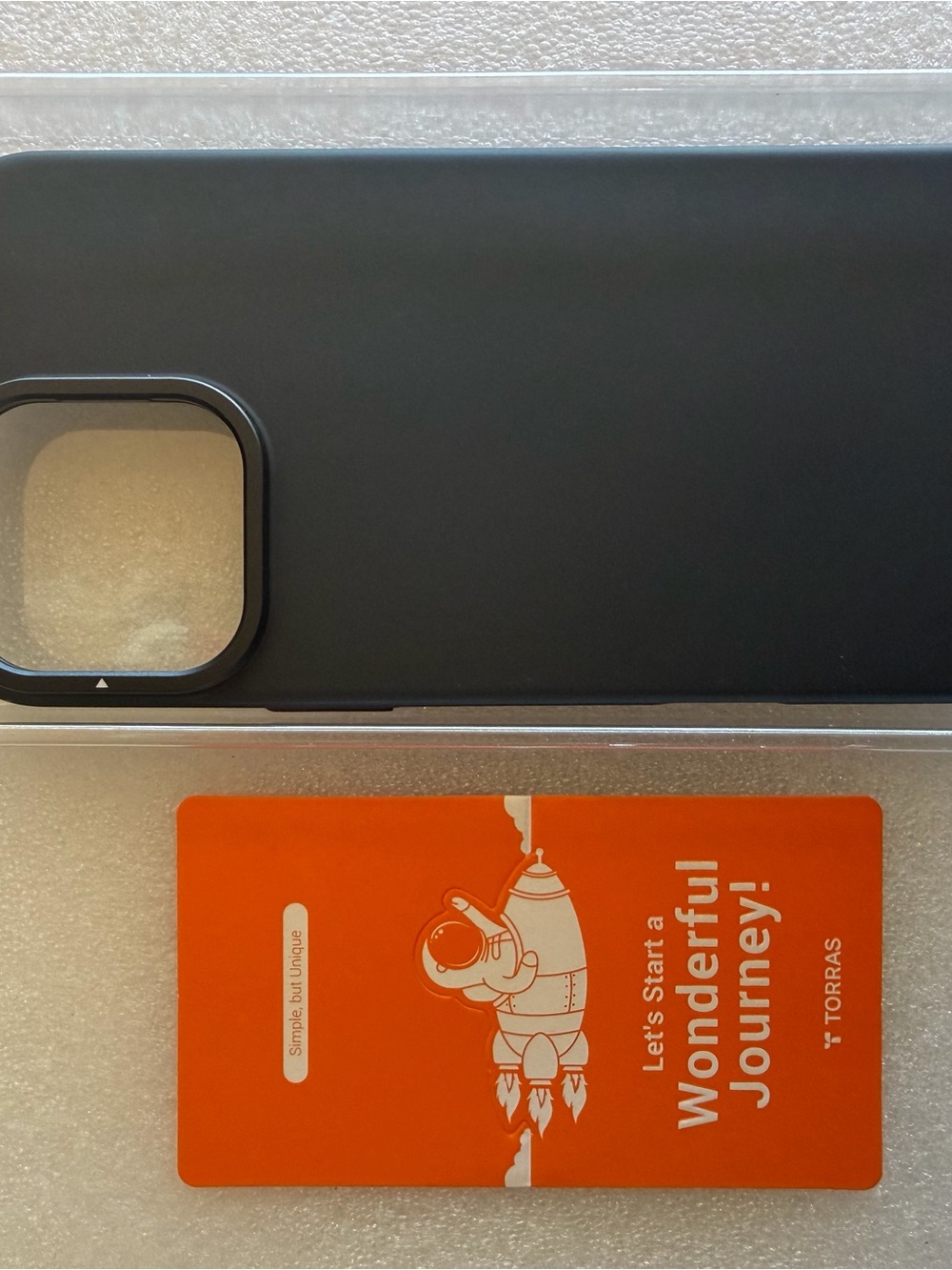 Torras Black slim protective case for iPhone 16 ProMax 6.9 inch open box unused